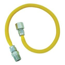 BrassCraft ProCoat CSSD54-24 Gas Connector 1/2 in Inlet 1/2 in Outlet 24
