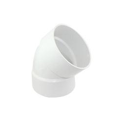 CANPLAS 414184BC Pipe Elbow 4 in Hub 45 deg Angle PVC White