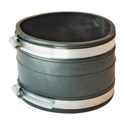 FERNCO P1060-44 Flexible Pipe Coupling 4 in Socket PVC Black 4.3 psi