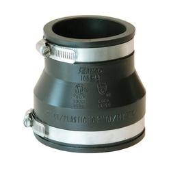 FERNCO 1056-43 Pipe Coupling 4 x 3 in Iron/PVC Black 4.3 psi Pressure