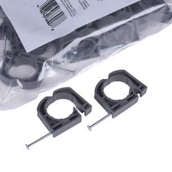 Oatey 33913 Full Clamp with Barbed Nail High-Impact Polypropylene