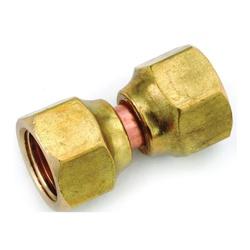 Anderson Metals 754070-04 Swivel Union 1/4 in Flare Brass 1400 psi