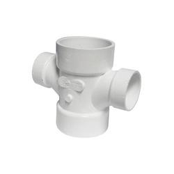 IPEX 192181 Double Sanitary Tee 3 x 3 x 2 x 2 in Hub PVC White SCH 40