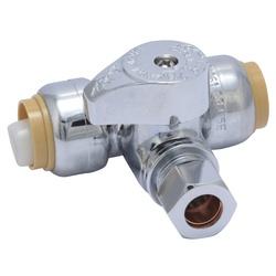 SharkBite 24984A Tee Stop 1/2 x 1/2 x 3/8 in Connection PTC x Compression