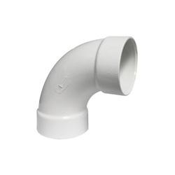 CANPLAS 192279 Long Sweep Elbow 4 in Hub 90 deg Angle PVC White