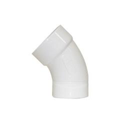 CANPLAS 192404 Sanitary Street Elbow 4 in Spigot x Hub 45 deg Angle PVC