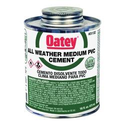 Oatey 31132 Solvent Cement 16 oz Can Liquid Gray