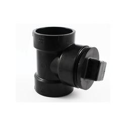 CANPLAS 102114ABC Test Tee with Cleanout Plug 1-1/2 in Hub x FIP ABS