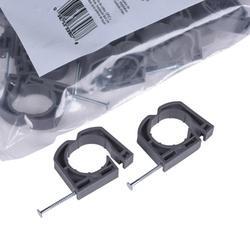 Oatey 33912 Full Clamp with Barbed Nail High-Impact Polypropylene Plastic