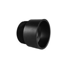 Charlotte Pipe ABS 00109 1000HA Pipe Adapter 2 in MPT 2 in Hub Black