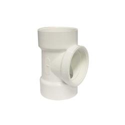 IPEX 192116S Cleanout Tee 3 in Hub x FNPT PVC White SCH 40 Schedule