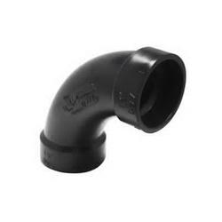 CANPLAS 102276BC Long Sweep Elbow 1-1/2 in Hub 90 deg Angle ABS Black