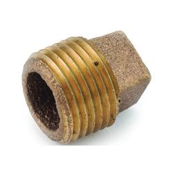 Anderson Metals 738109-16 Cored Plug 1 in IPT Square Head Red Brass