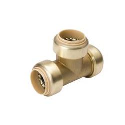 B and K ProLine 632-003 Pipe Tee 1/2 in Push-Fit Brass 200 psi Pressure