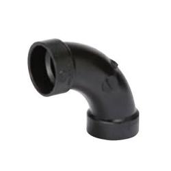 Streamline 02874 Long Sweep Elbow 4 in Hub 90 deg Angle ABS Black