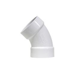 CANPLAS 192504 Sanitary Elbow 4 in Hub 45 deg Angle PVC White