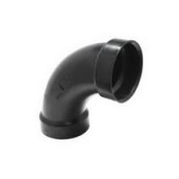 CANPLAS 102277BC Long Sweep Elbow 2 in Hub 90 deg Angle ABS Black