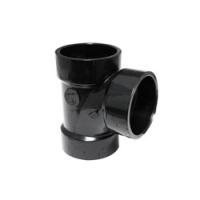 CANPLAS 102151LBC Sanitary Tee 1-1/2 in Hub ABS Black