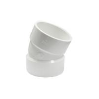 CANPLAS 192554 Pipe Elbow 4 in Hub 22.5 deg Angle PVC White