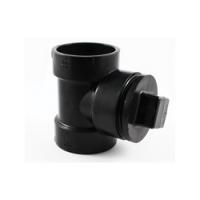 CANPLAS 102114ABC Test Tee with Cleanout Plug 1-1/2 in Hub x FIP ABS