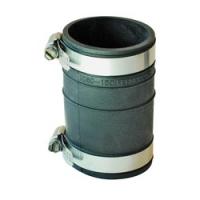 FERNCO P1060-150 Flexible Pipe Coupling 1-1/2 in Socket PVC Black 4.3
