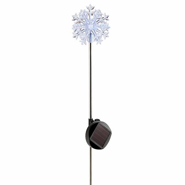 Solar Snowflake Stake with LED Lights