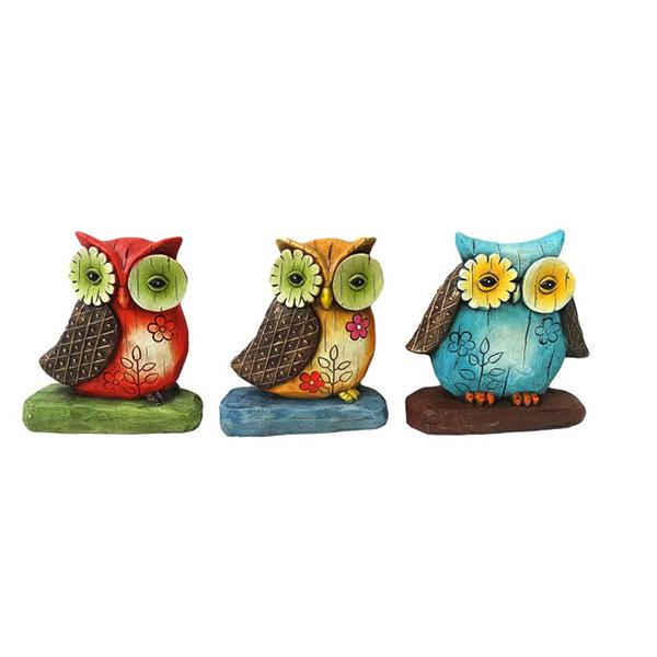 Assorted Cement Owl Statues