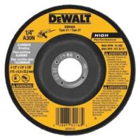 DeWALT DW8404 Grinding Wheel 4-1/2 in Dia 1/4 in Thick 7/8 in Arbor 30
