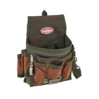 Bucket Boss 54140 Tool Pouch 9-Pocket Poly Ripstop Fabric Brown/Green