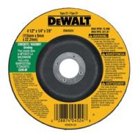 DeWALT DW4524 Grinding Wheel 4-1/2 in Dia 1/4 in Thick 7/8 in Arbor 24