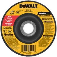 DeWALT DW4514B5 Grinding Wheel 4-1/2 in Dia 1/4 in Thick 7/8 in Arbor