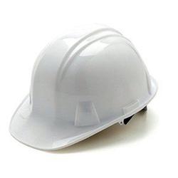 PYRAMEX SL HP14110-TV Hard Hat 4-Point Suspension HDPE Shell White