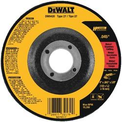 DeWALT HP Series DW8424B5 Cutting Wheel 4-1/2 in Dia 0.045 in Thick 7/8