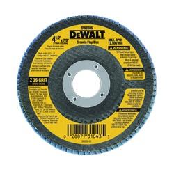 DeWALT DW8306 Flap Disc 4-1/2 in Dia 7/8 in Arbor Coated 40 Grit