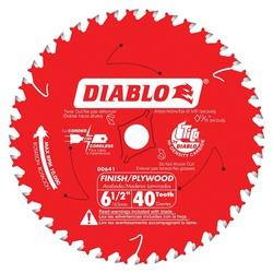 Diablo D0641A Circular Saw Blade 6-1/2 in Dia 5/8 in Arbor 40-Teeth