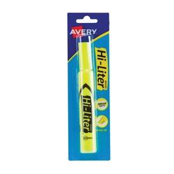Avery Hi-Liter Smear Safe 24001 Desk Style Highlighter Fluorescent Yellow