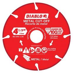 Diablo DDD045DIA101F Cut-Off Blade 4-1/2 in Dia 7/8 in Arbor Continuous