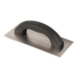 QEP 10115Q Economy Notched Trowel 9 in L 4 in W V Notch Black Handle