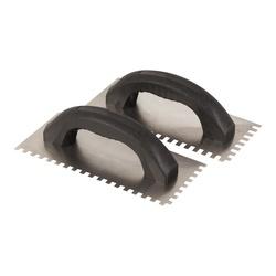 QEP 10114Q Economy Notched Trowel 9 in L 4 in W Square Notch Black