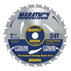 IRWIN MARATHON 24030 Circular Saw Blade 7-1/4 in Dia 5/8 in Arbor