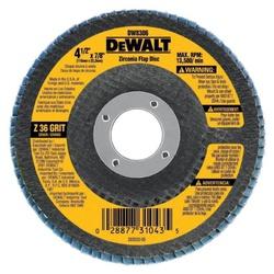 DeWALT DW8311 Flap Disc 4-1/2 in Dia 5/8-11 Arbor Coated 40 Grit