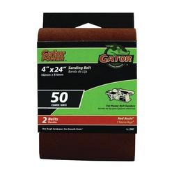 Gator 3187 Sanding Belt 4 in W 24 in L 50 Grit Coarse Aluminum Oxide