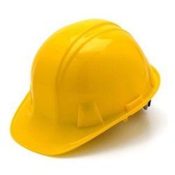 PYRAMEX SL HP14130-TV Hard Hat 4-Point Suspension HDPE Shell Yellow