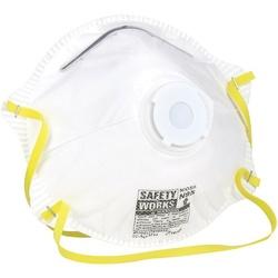 SAFETY WORKS 10102483 Respirator with Exhalation Valve One Size Mask N95