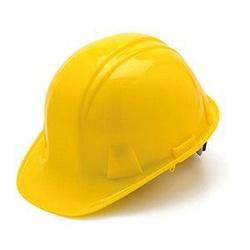PYRAMEX SL HP14030-TV Hard Hat 4-Point Suspension HDPE Shell Yellow