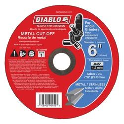 Diablo DBD060045101F Cut-Off Wheel 6 in Dia 0.04 in Thick 7/8 in Arbor