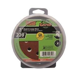 Gator 4340 Sanding Disc 5 in Dia 220 Grit Aluminum Oxide Abrasive Vented