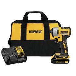 DeWALT DCF787C1 Impact Driver Kit Kit 20 V Battery 1.3 Ah 1/4 in Drive