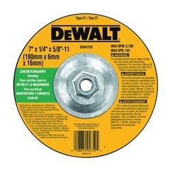 DeWALT DW4759 Grinding Wheel 7 in Dia 1/4 in Thick 5/8-11 in Arbor 24