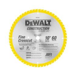 DeWALT DW3106 Saw Blade 10 in Dia 5/8 in Arbor 60-Teeth Carbide Cutting